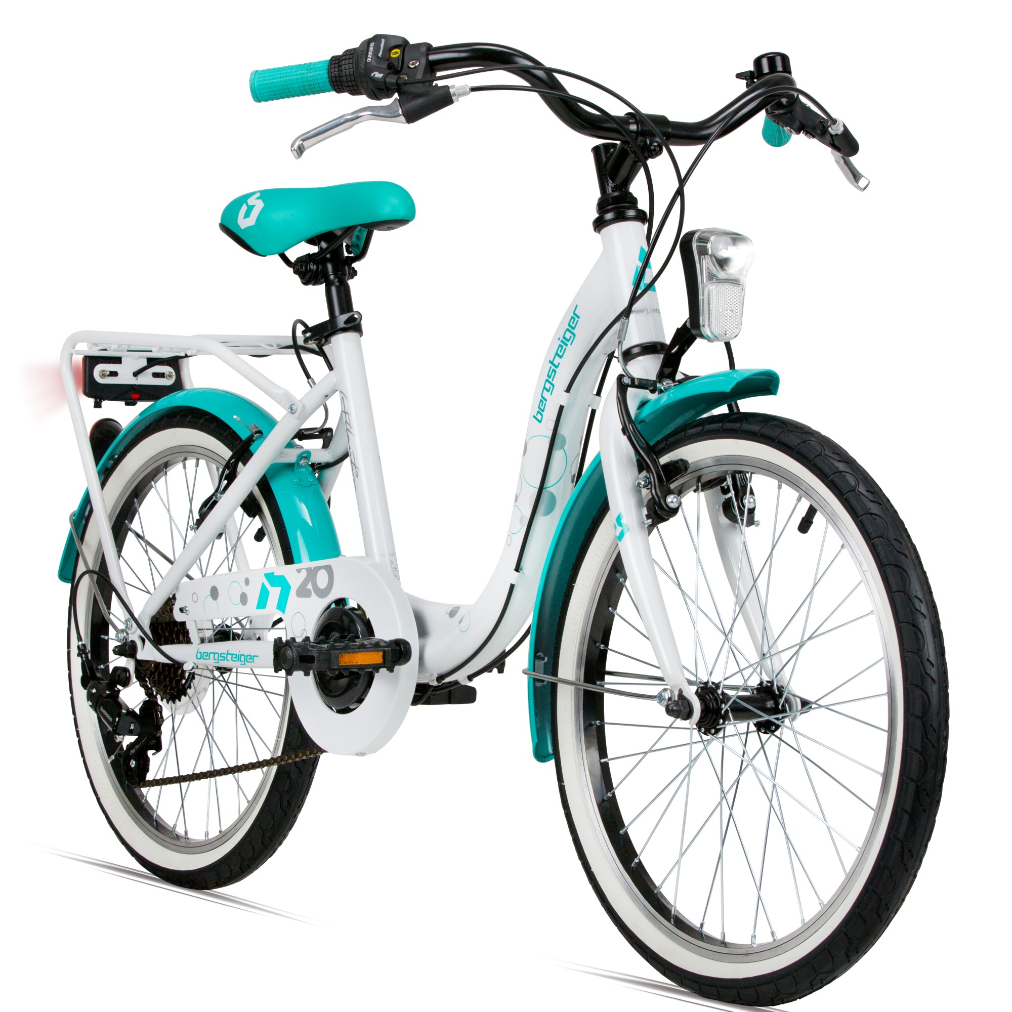 Mädchen Fahrrad 20 Zoll ab 6-8 Jahre POPAL SuperSuper Cooper Kinder Fahrrad für Kinder Kinderrad met Stützrädern Turquoise