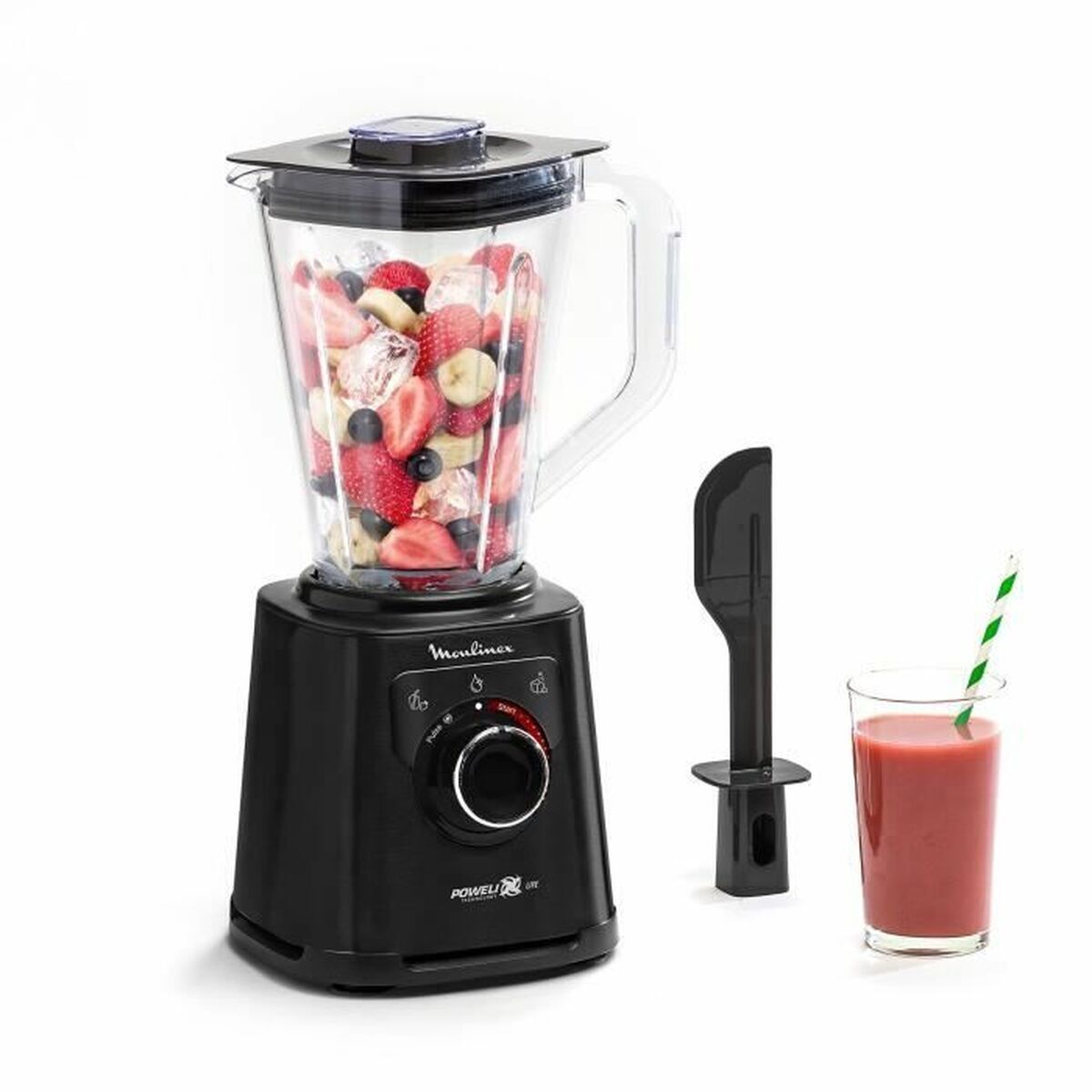 Moulinex Standmixer Küchengeräte Perfect Mix LM88A8 leistungsstark 1200 Watt Leistung Mixsystem