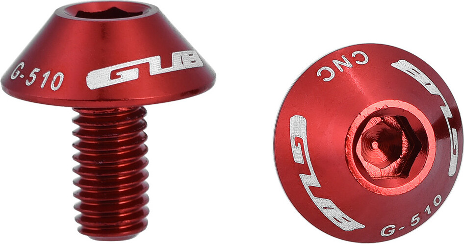 Gistuch GUB G-510 2PCS M5 * 12 mm Fahrradfahrrad Wasserflasche Käfighalter Halterung Schraubenschrauben (rot)