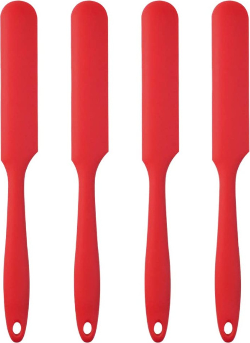 4 Silikon-Spatel Hitzebeständig Bis 450°C – Mit Edelstahlkern, BPA-frei & Spülmaschinenfest