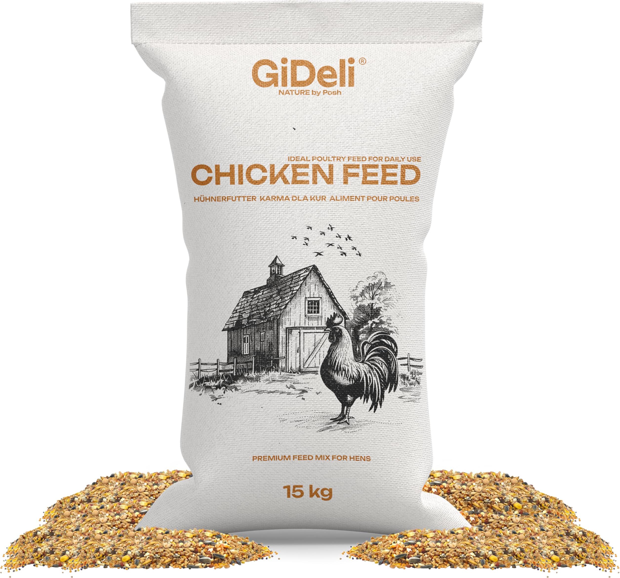 Posh GiDeli Hühnerfutter 15kg – Legemehl Alleinfutter für optimale Legeleistung