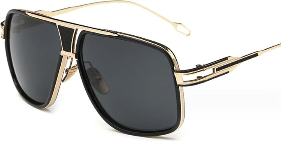 Mmgoqqt Sonnenbrille für Herren, Retro-Brille, Metallrahmen, klassische Brille Kau-LA-250822-26