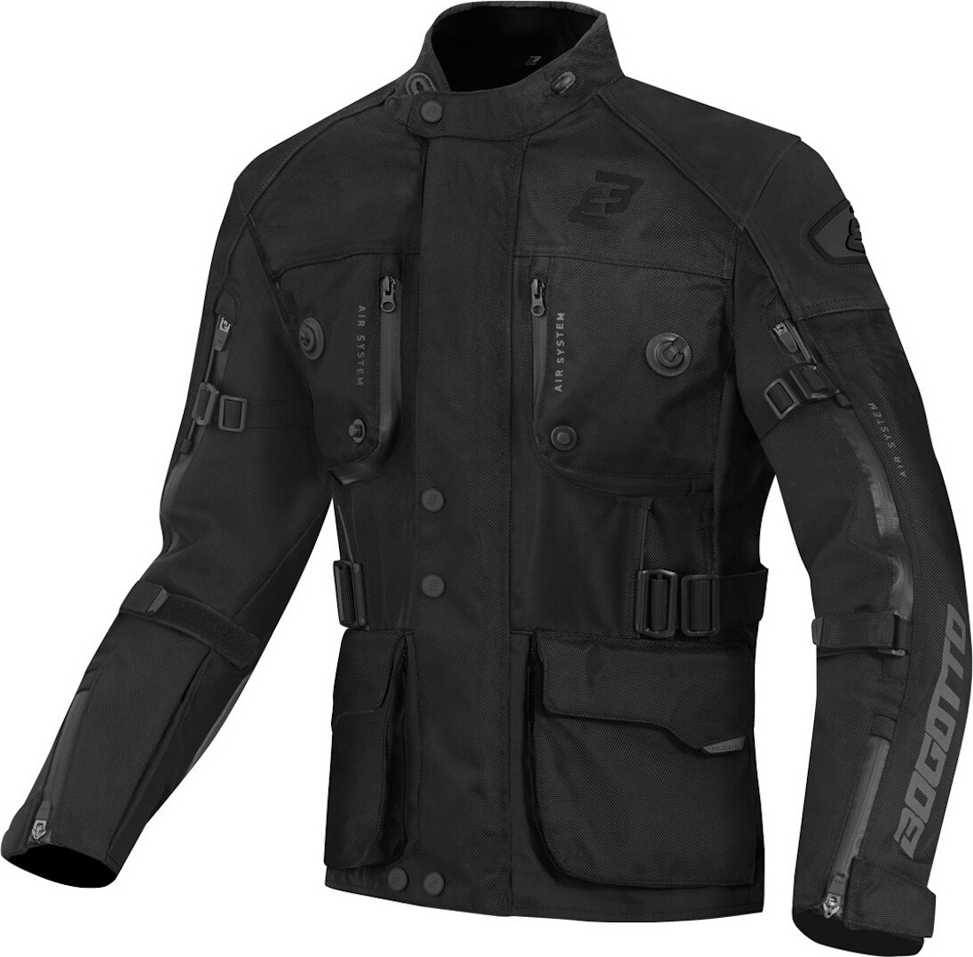 Bogotto Explorer-Z wasserdichte Motorrad Leder- / Textiljacke, schwarz, M BGT-01-TJ-008-10-M