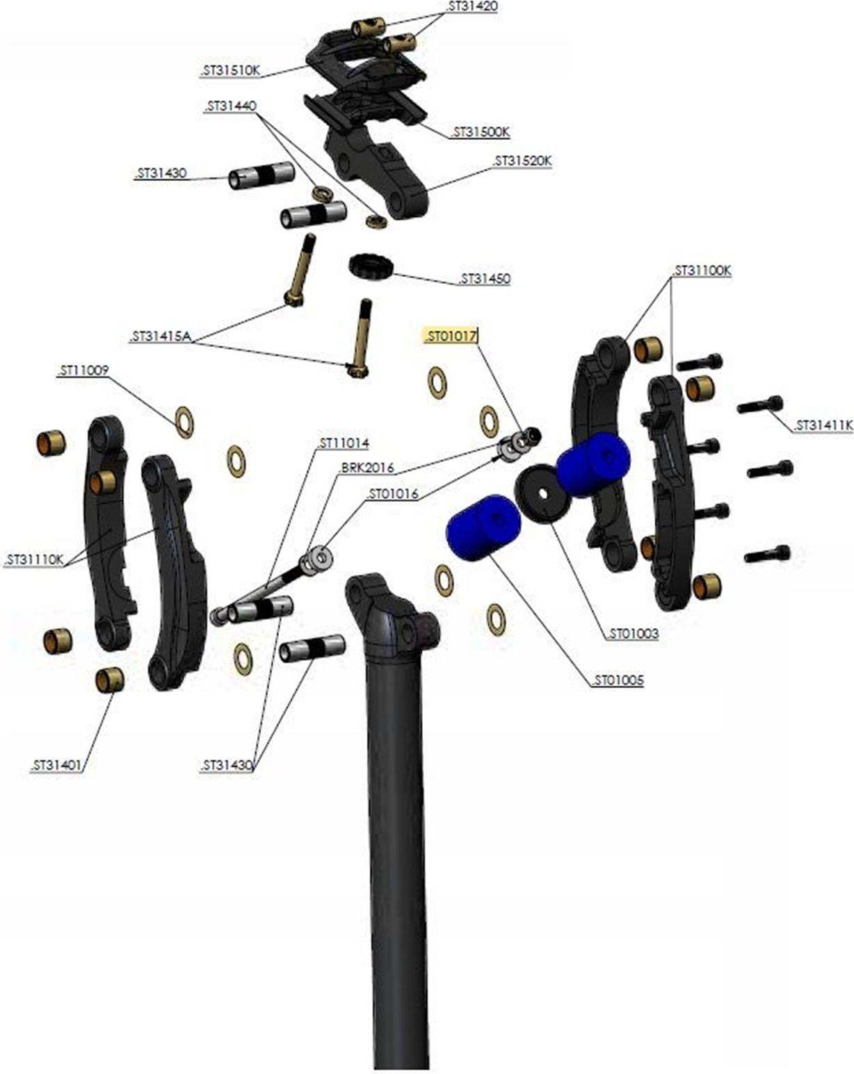 Cane Creek Nut, Nylock, M5, Thudbuster LT .ST01017