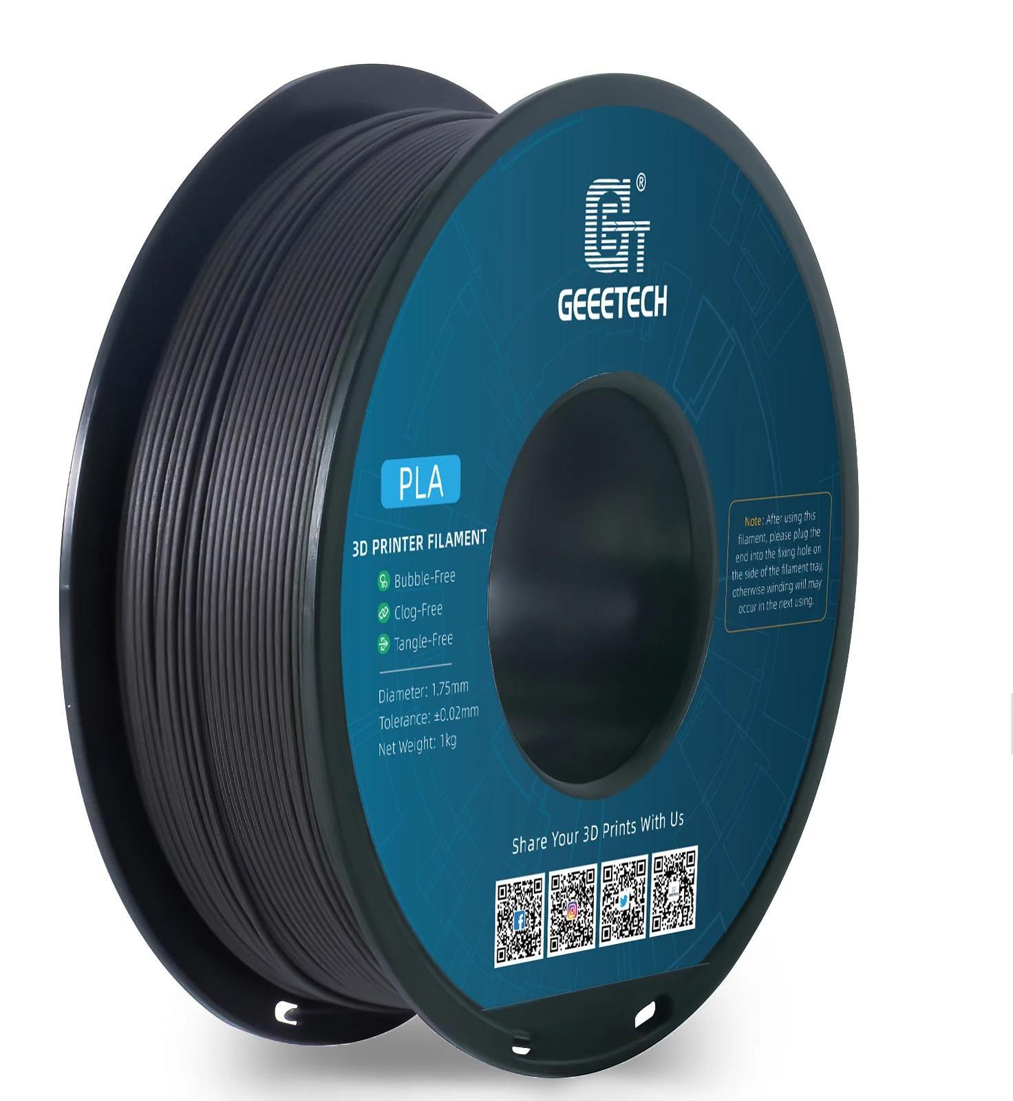 StarTech PLA Holzfilament - 3D-Drucker-Filament - Durchmesser 1,75 mm - Spule 1 kg - Für FDM 3D-Drucker - Vakuumverpackt - Ebenholz