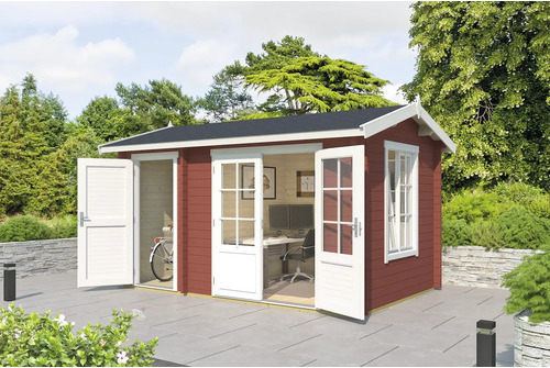 Gartenhaus Outdoor Life Wrexham 1 inkl. Fußboden 430 x 288,1 cm schwedenrot LasitaMaja_4416602008
