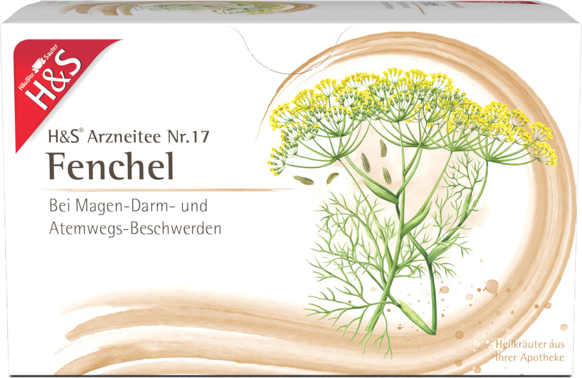 H&S Tee-Gesellschaft mbH & Co. KG H&S Arzneitee Nr. 17 Fenchel bei Magen-Darm- und Atemwegsbeschwerden, 20 St. Filterbeutel 02286041