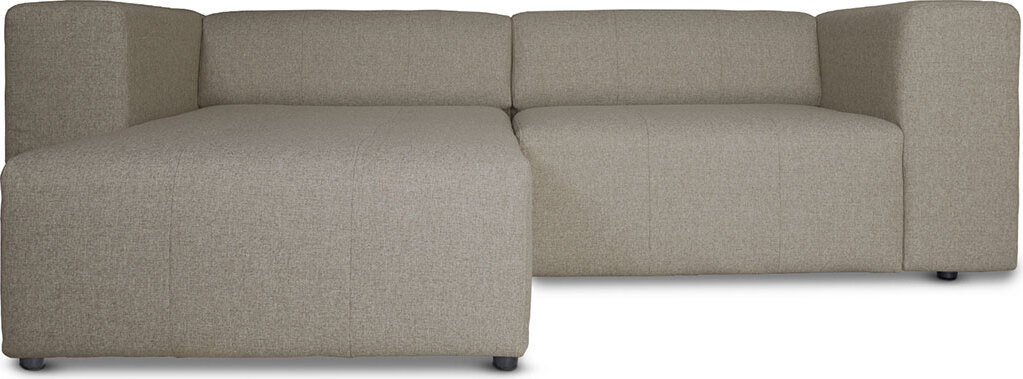 ebuy24 Heaven Sofa mit Chaiselong rechts oder links gewendet grau sandfarben. 65-44309