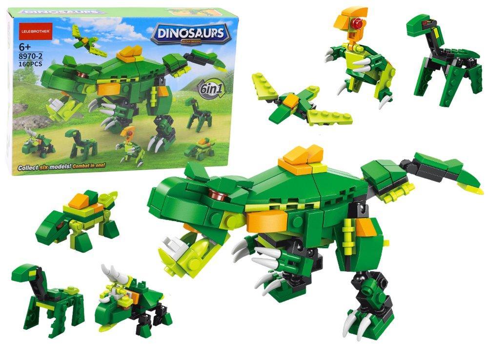 Wisam Bausteine Dinosaurier 6in1 DIY Dinosaurier-Set 160-tlg. H-5278