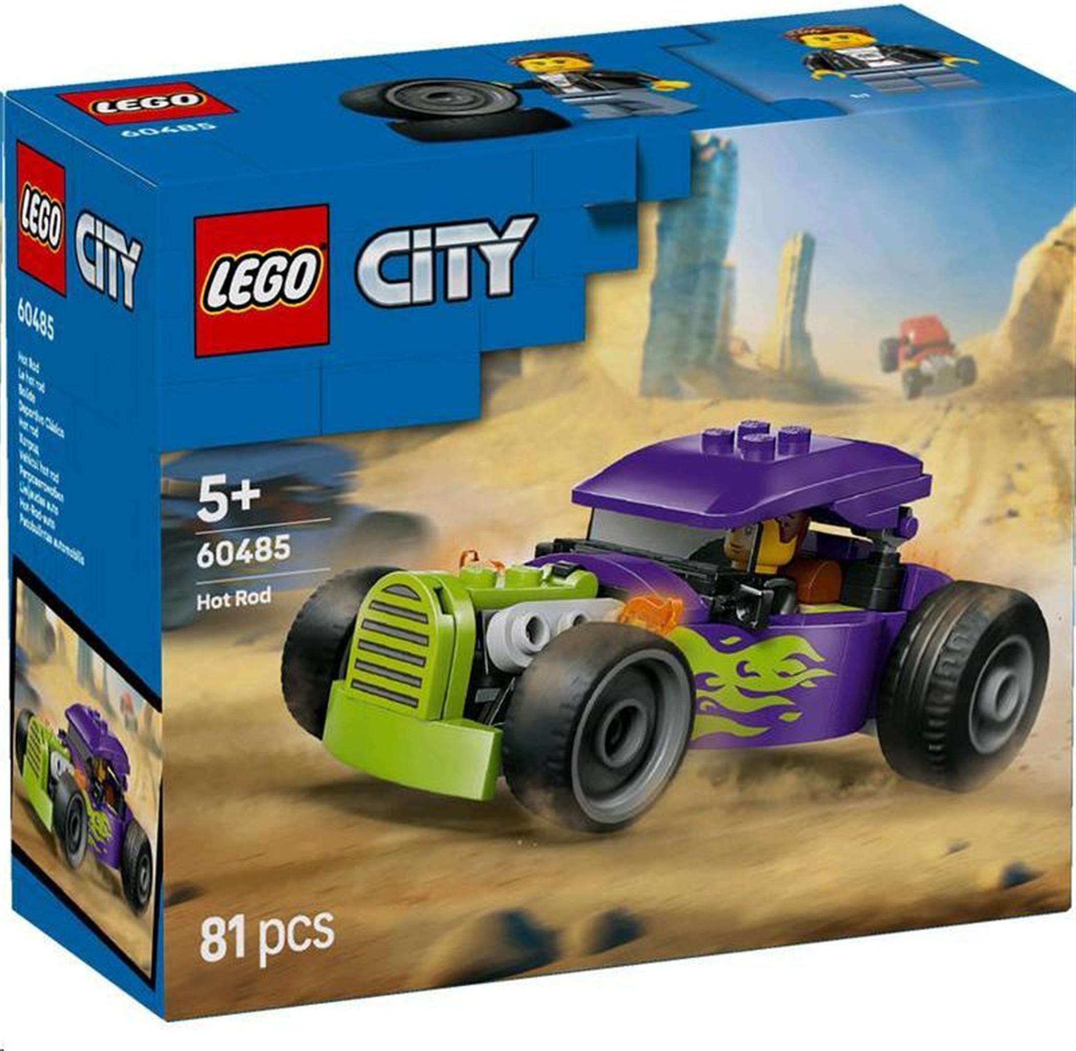 LEGO City Hot rod, Stavebnica, 5 rok / roky, Plast, 81 kusov, 164 g