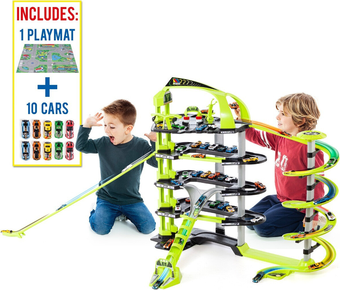 5-stöckiges Super-Parkhaus von Molto + 15 Autos + Spielmatte 20420/WEB2