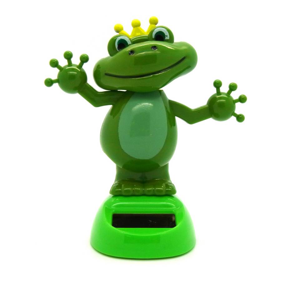 Solar Wackelfigur Solarfigur Froschkönig