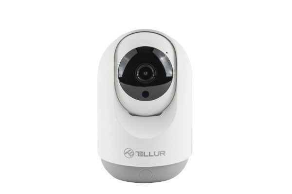 Inteligentná vnútorná kamera Tellur WiFi, 3MP, UltraHD, automatické sledovanie, PTZ, biela