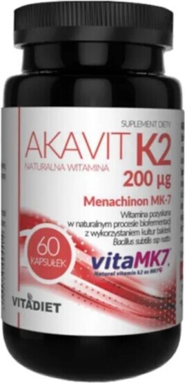 VITADIET Akavit natürliches Vitamin K 200 uq 60 Kapseln.