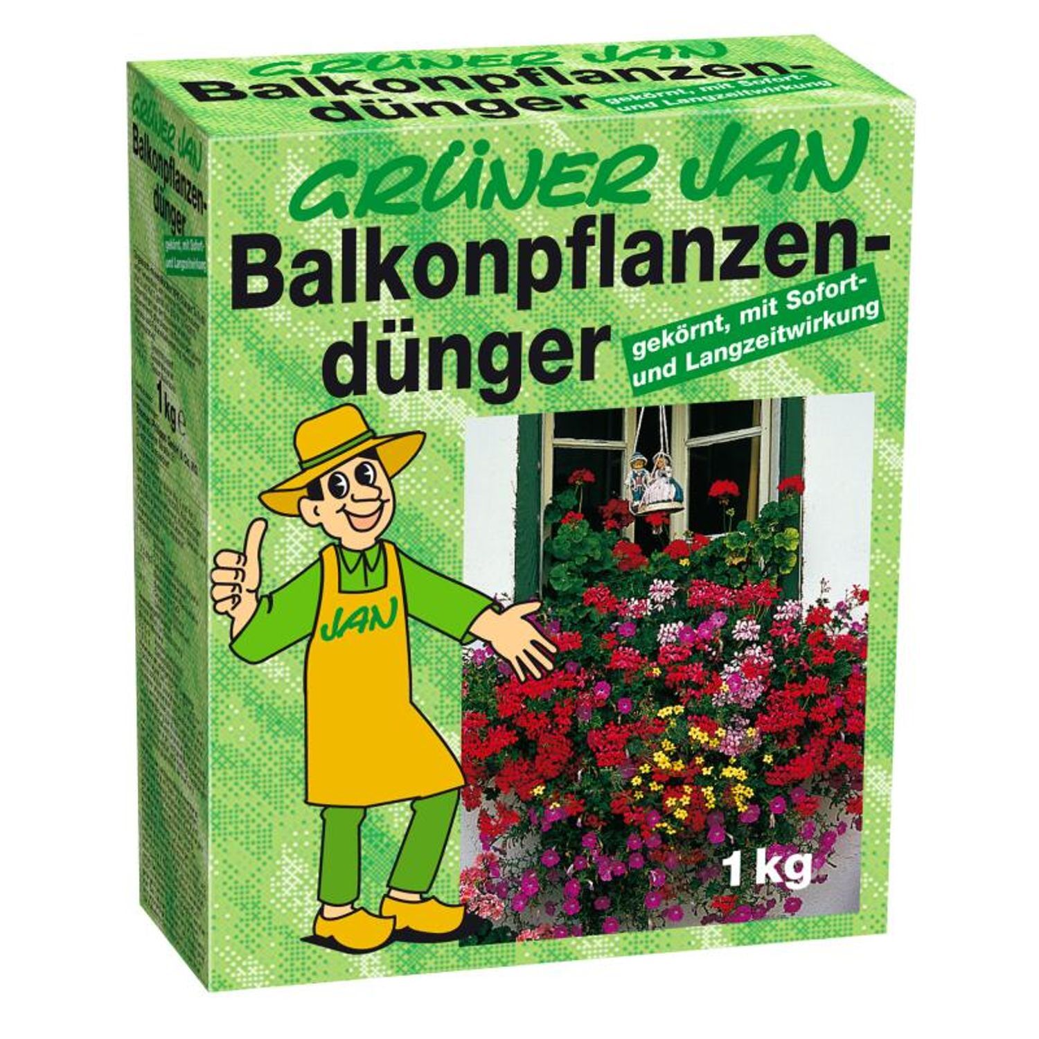 10x 1kg Grüner Jan Balkonpflanzendünger reiche Blütenbildung Blumen Zierpflanzen düngen