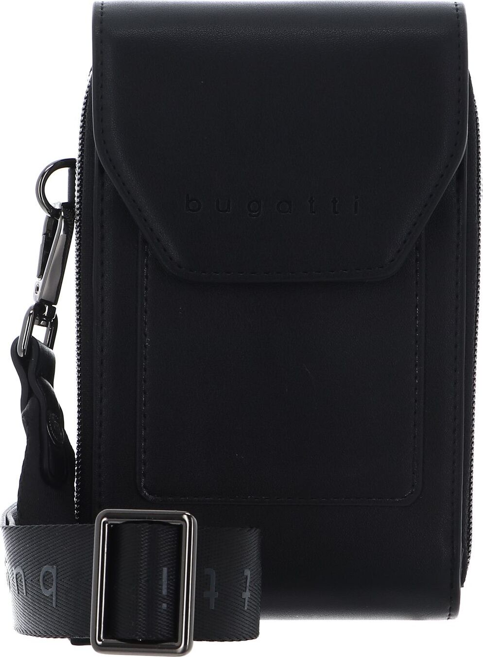 Bugatti Borsa A Tracolla Piccola Uomo Donna, In Nylon, Leggera, Nera