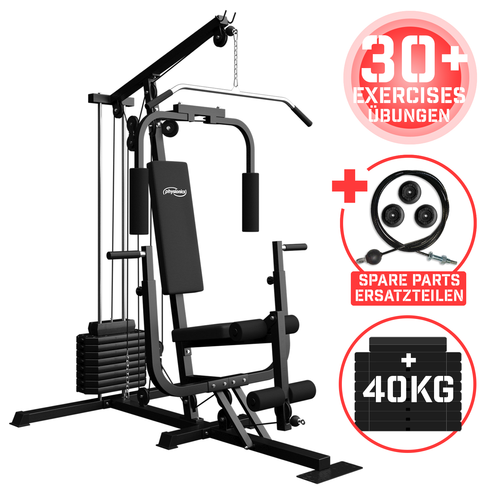 Kraftstation Fitnessstation Fitness Multigym Fitnesscenter Heimtrainer ArtSport® 