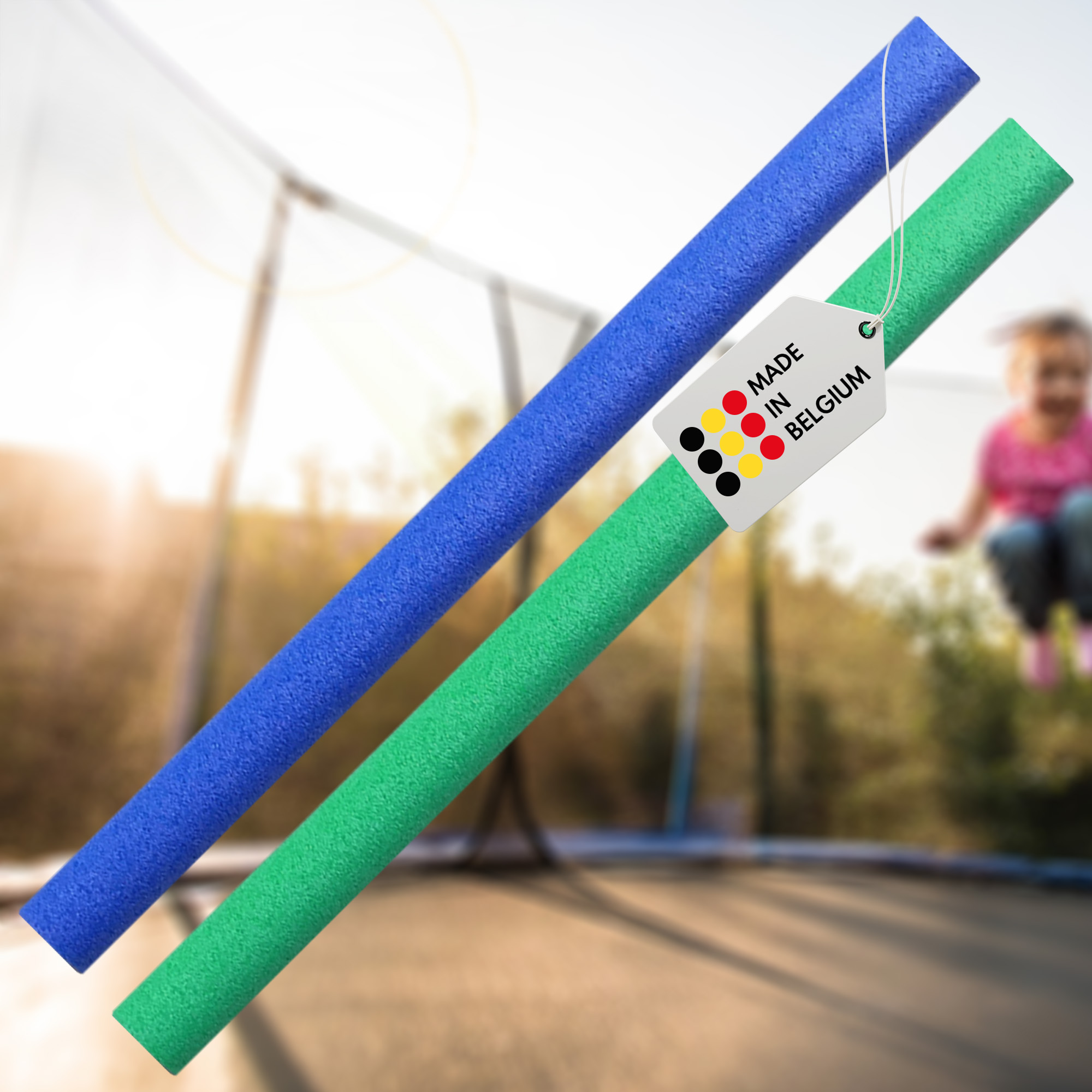 12x Schaumstoff-Rohre 40cm Blau - Schutz Für Sprungbettstangen, PE-Schaum Wasserdicht