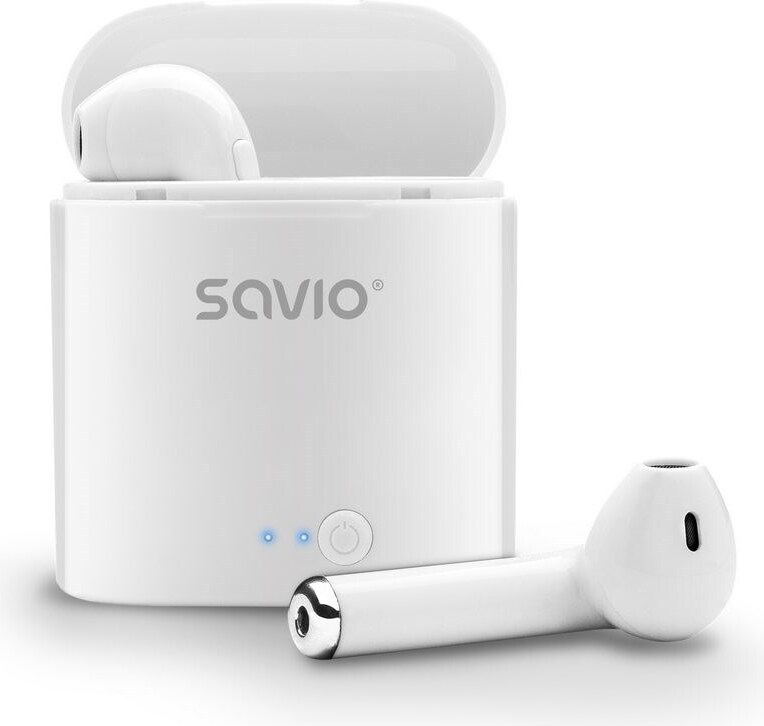 Bezdrôtové slúchadlá Bluetooth Savio tws-01, biele