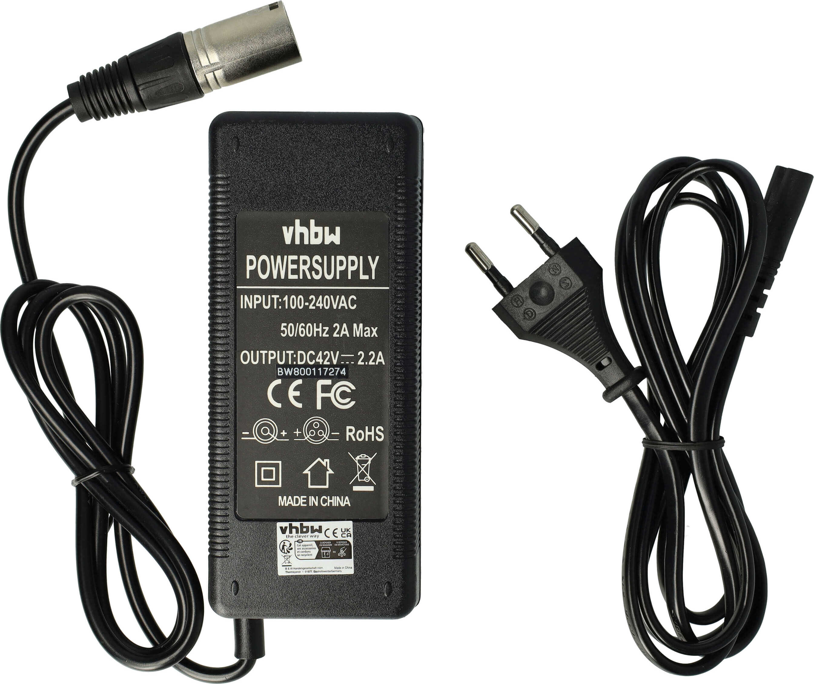 vhbw Ladegerät kompatibel mit Prophete Alu-City Geniesser e8.3, Geniesser e8.4, Geniesser e8.6 Fahrradakkus, E-Bike - Für 36 V Li-Ion Akkus 100 W 146529778-6