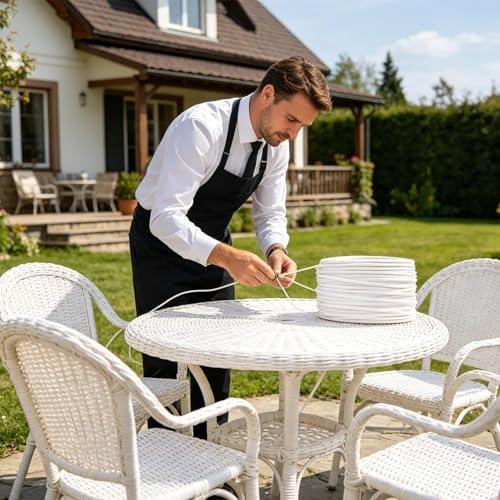 Markenlos Reparaturset für Korbmöbel mit wasserdichten Flechtmaterialien - 36,6 m Rattan-Flickenmaterial
