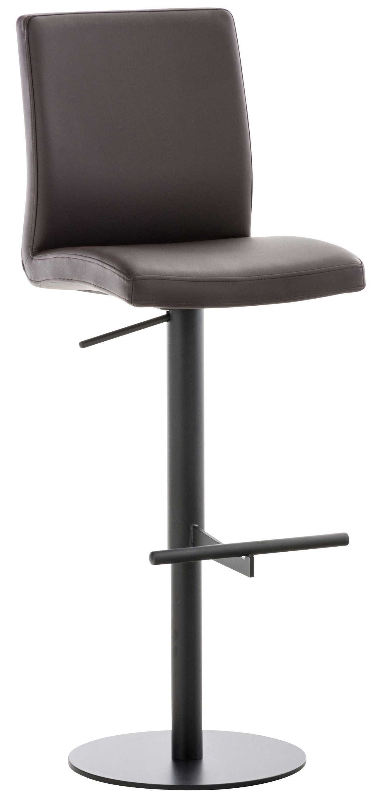 TPFLiving Barhocker Cathy Gestell schwarz Kunstleder Braun TPFL-C-BH-CATHY-KU-GS-BRAUN