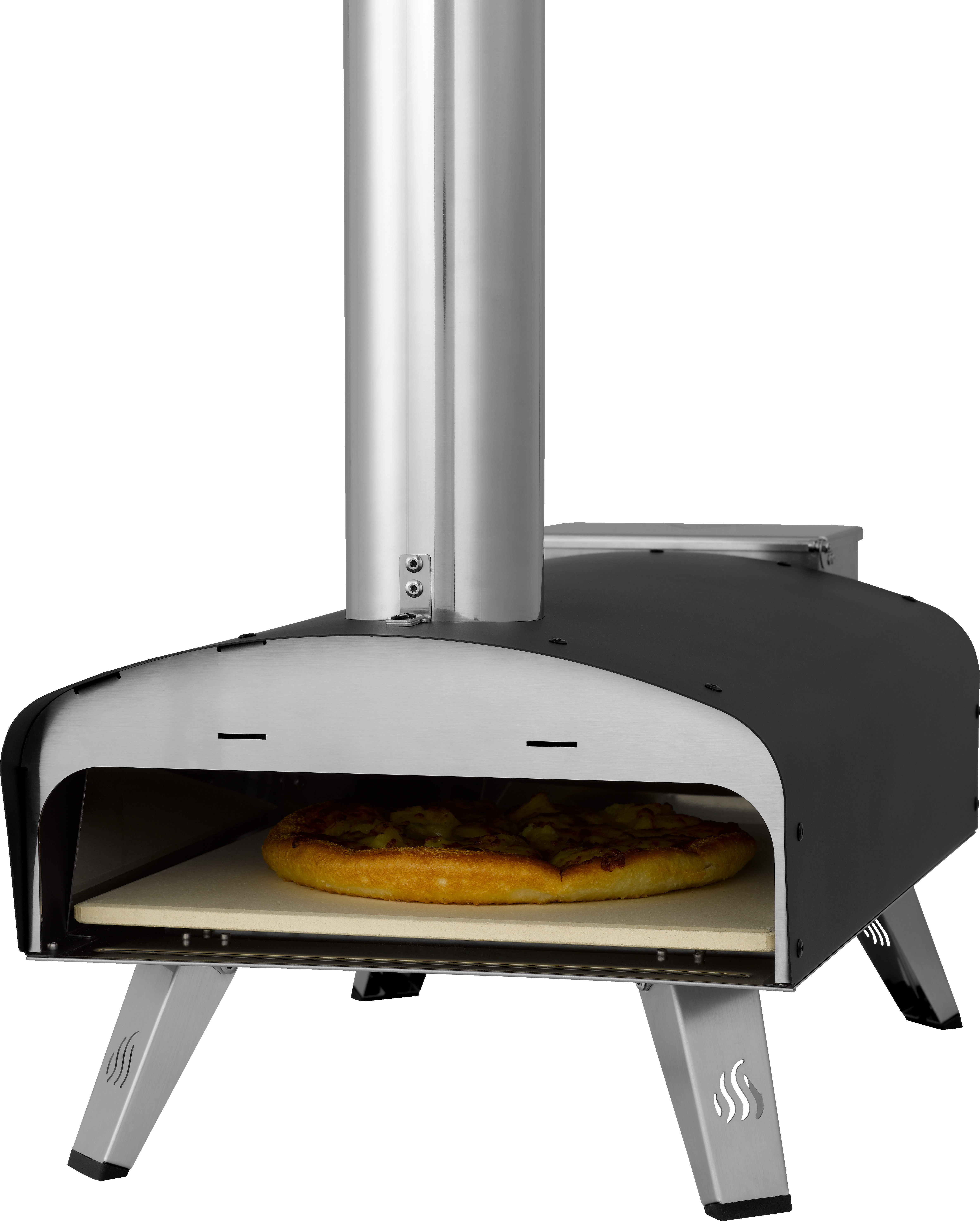 Tepro Danbury Pizzaofen mit Pellet-Befeuerung, kurzer Vorheizzeit, Pizzastein 33x33 cm 1173
