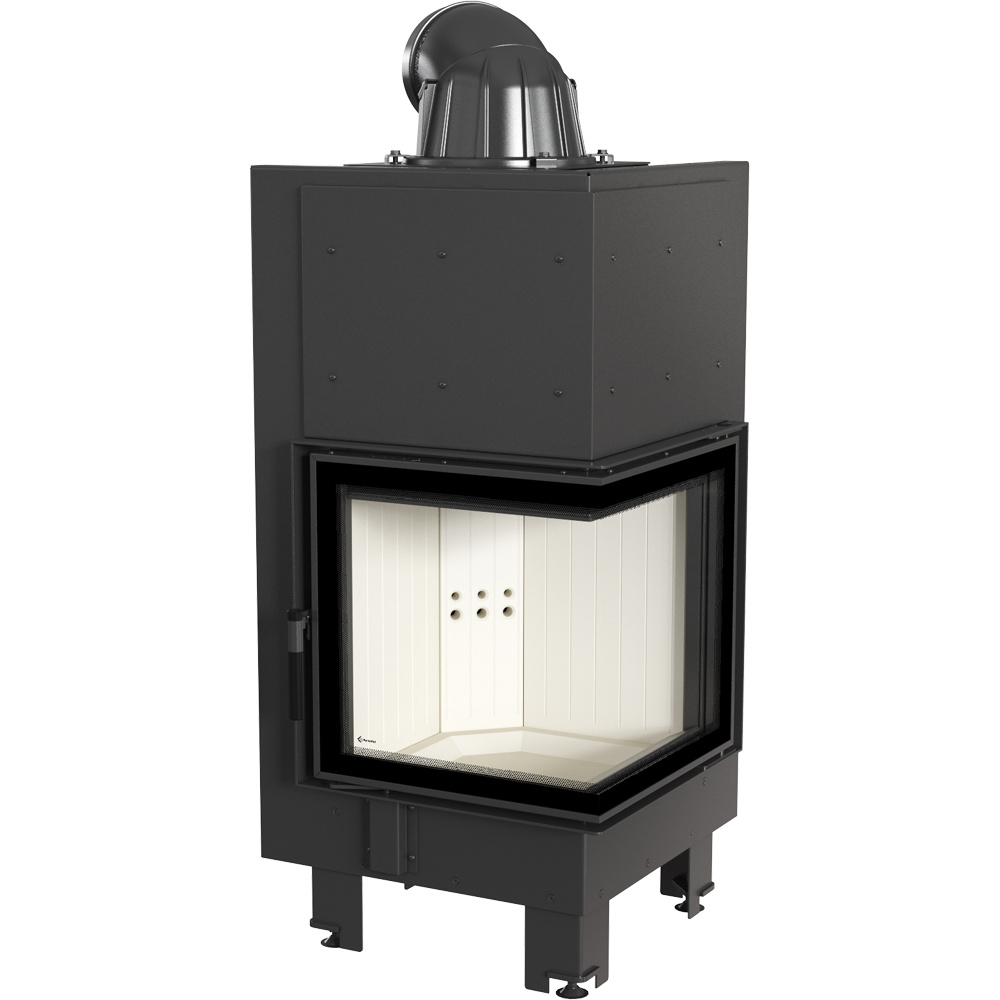 Oceľový krb MBN pravostranné 8 kW Ø 200