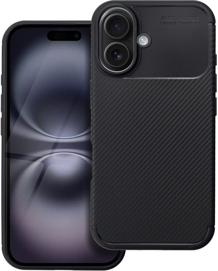 Puzdro na mobilný telefón CARBON PREMIUM vhodné pre IPHONE 16 čierne