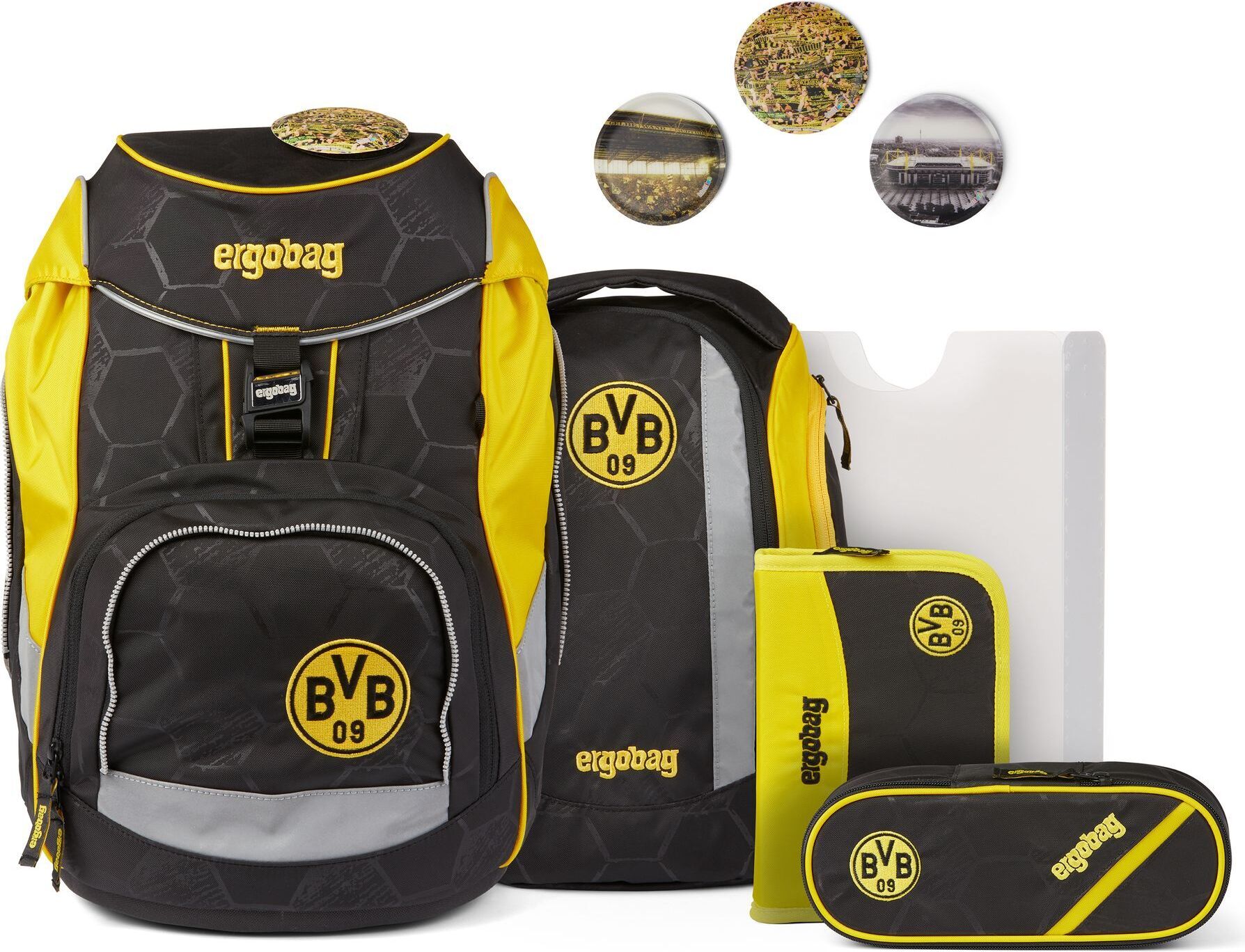 ergobag pack Schulranzen, Set 6-tlg. 20 Liter Borussia Dortmund ERG-SET-001(K)-A11 Borussia Dortmund