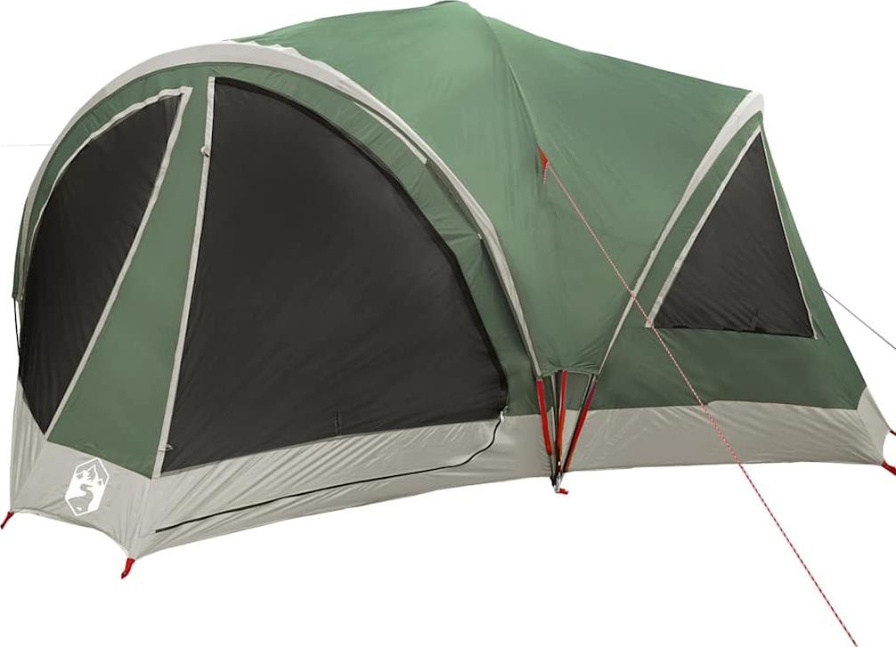 vidaXL Familienzelt mit Dach Grün und Grau 460 x 430 x 214 cm