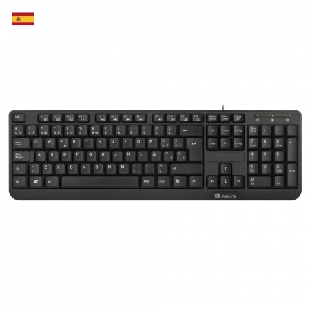 Tastatur NGS NGS-KEYBOARD-0344 Schwarz