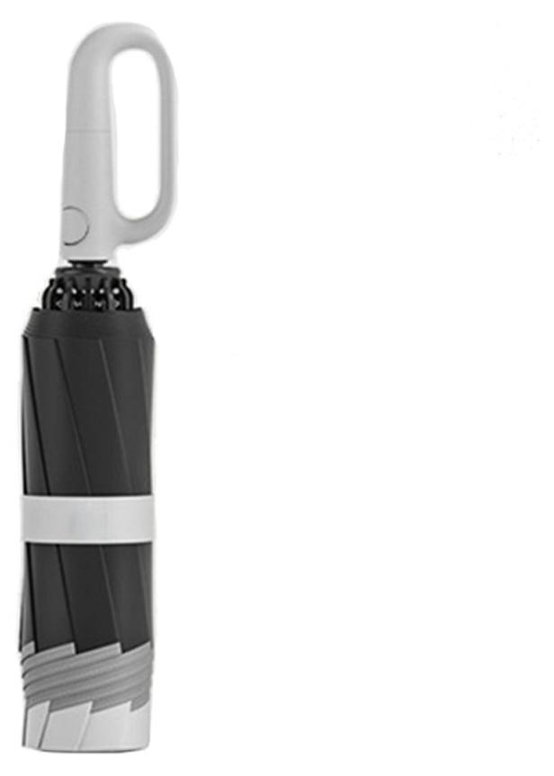 INF Umgekehrter Haken-Regenschirm Automatik UPF>50 Kohlenstoffstahl, 32.5x6cm Grau 414605