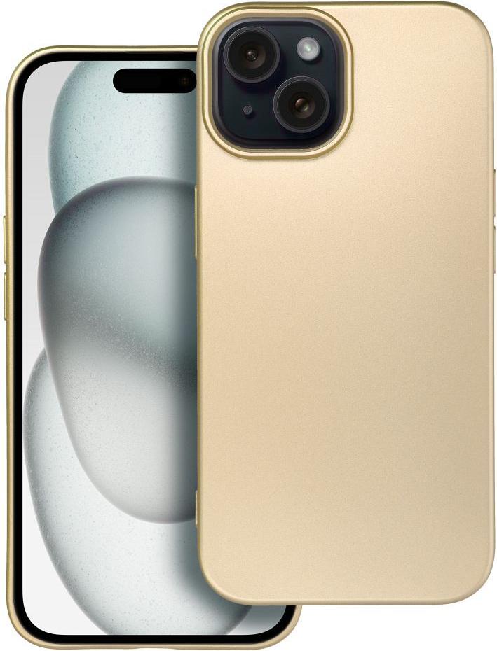 METALICKÉ puzdro na mobilný telefón vhodné pre IPHONE 15 zlaté