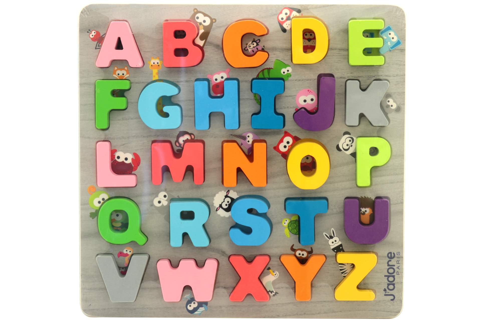 Alphabetpuzzle aus Holz Lernspiel Buchstaben lernen Spielzeug Kinder Puzzle 