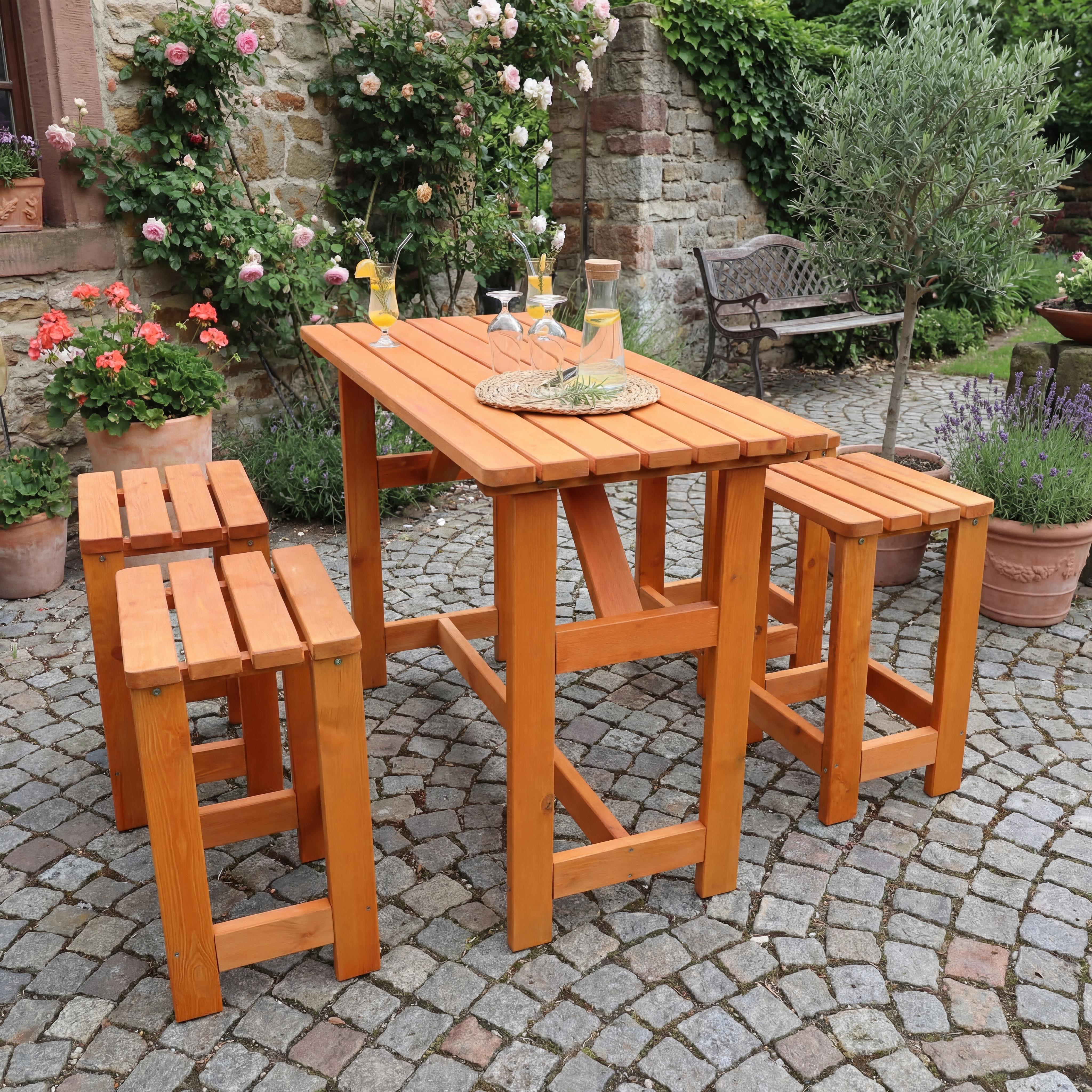 Promadino Gartenlounge Summer Kiefer honigbraun