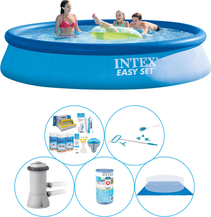 Bazén vrátane príslušenstva - 6 kusov - Intex Easy Set Round 396x84 cm