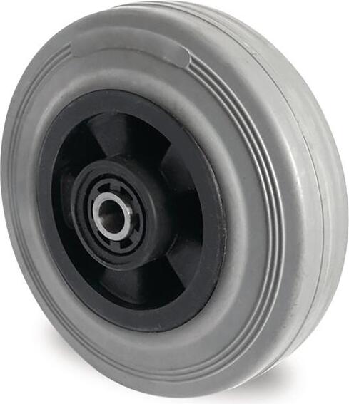 PROMAT Ersatzrad Rad- 200 mm Tragfhigkeit 205 kg Vollgummi grau Achs- 12 mm Nabenlnge 59 mm