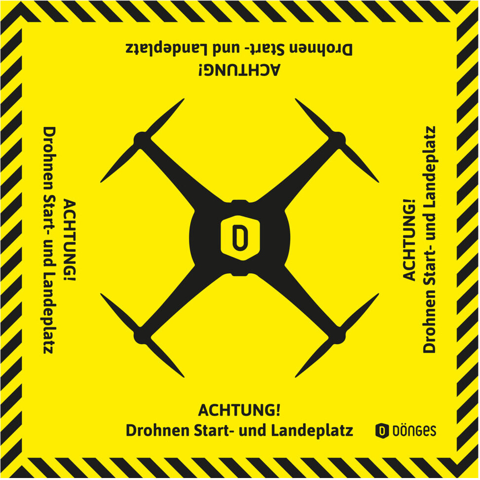 Dönges Bereitstellungsplane Drohnen-Landeplatz, 200 x 200 cm (Drohnen Drohne) JD250000-DLP