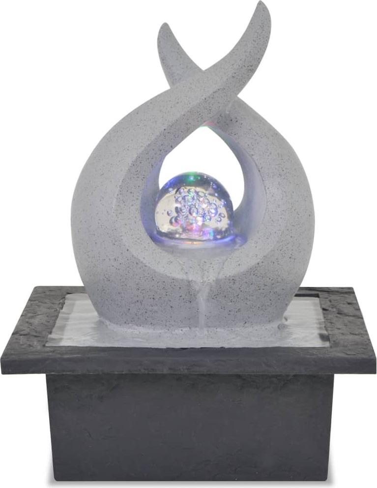 Fontaine Intérieure LED Poly-Résine – Décoration Relaxante Salon