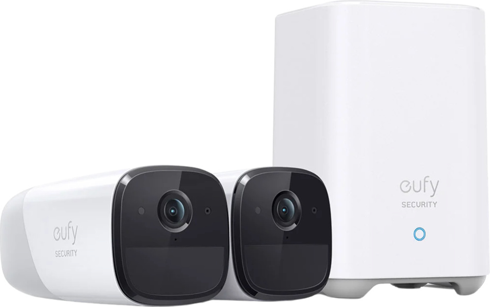 sada 2 bezdrôtových kamier eufyCam 2 Pro (2K HD, nočné videnie, 365-dňová batéria, kompatibilná s Homekit)