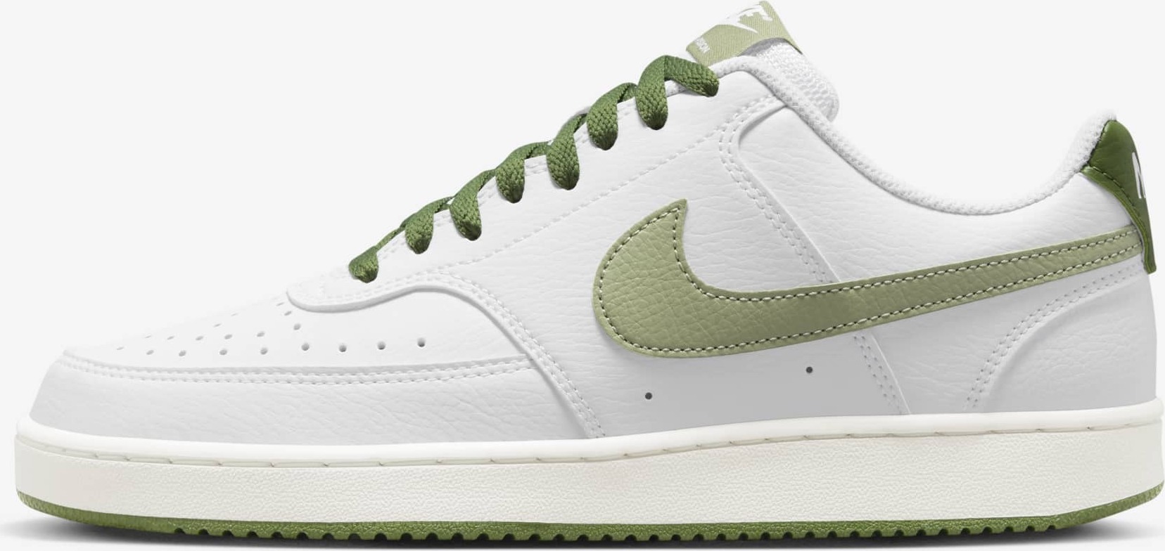 Nike Court Vision Lo 100 White/Oil Green-Treeline-S 100 White/Oil Green-Treeline-S 40.5
