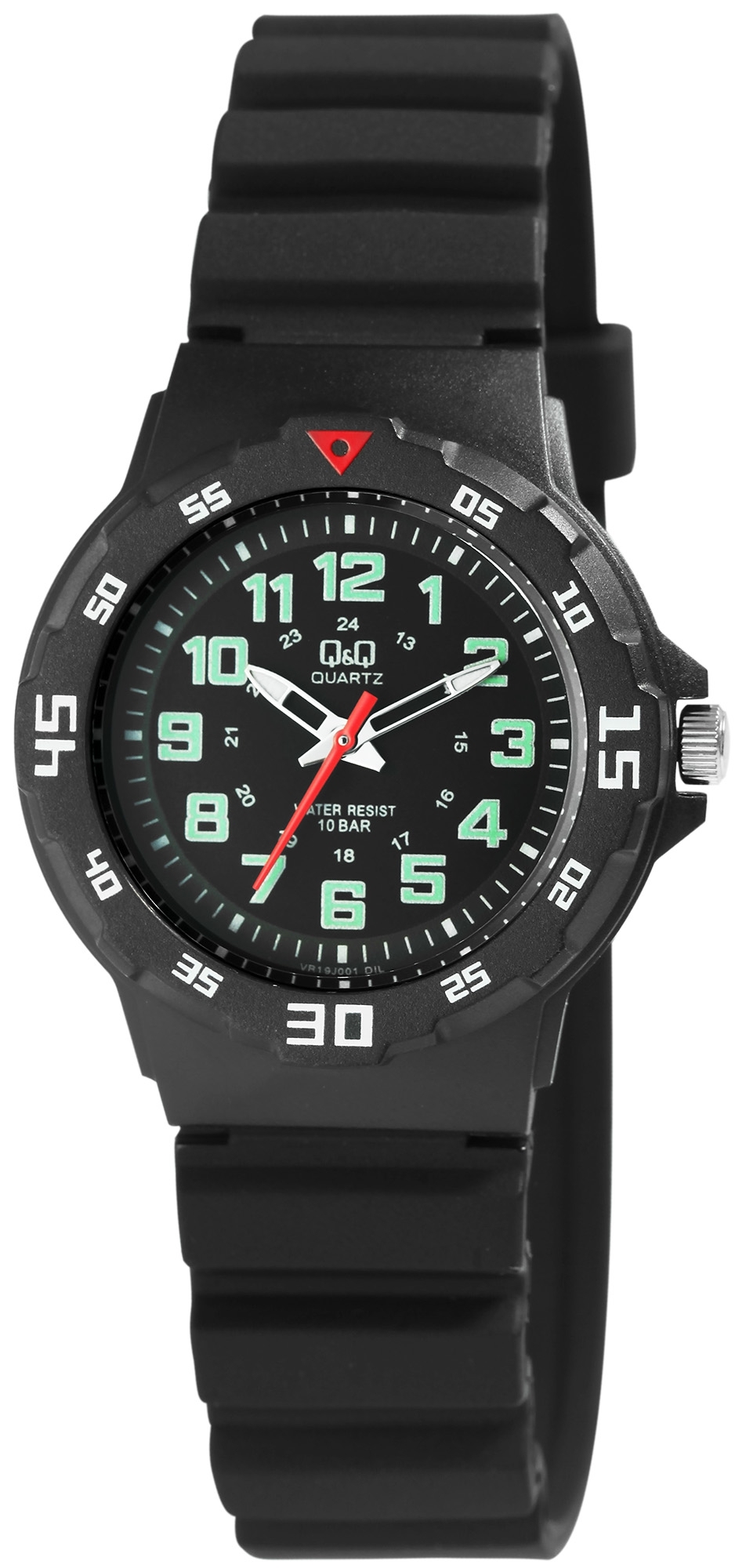 Q&Q Uniuhr mit Silikonarmband, 10 bar