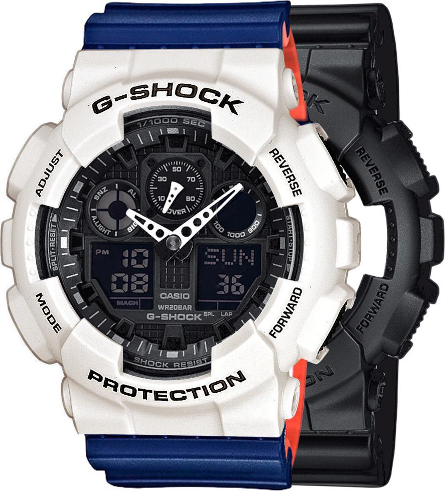 Zegarek Casio G-Shock SET GA-100-1A1ER + BEZEL 10395292 + PASEK 10527467 20BAR
