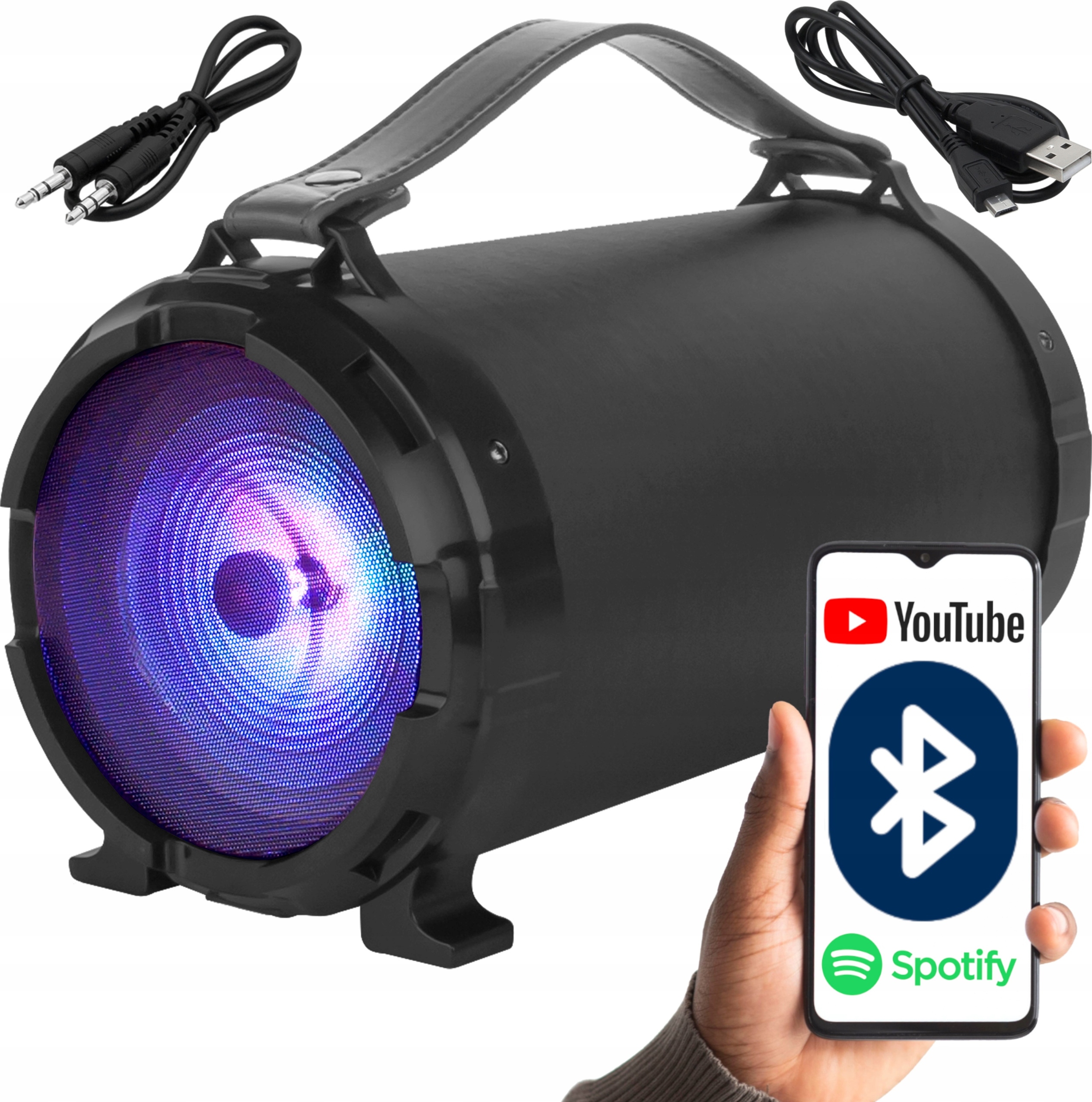 Prenosný Bluetooth Reproduktor Bazooka Blow Výkonný 50W Karaoke Usb/Micro/Aux Fm
