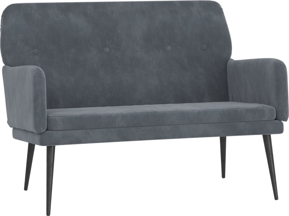 Panca con Schienale Crema 119,5x64,5x75 cm in Velluto