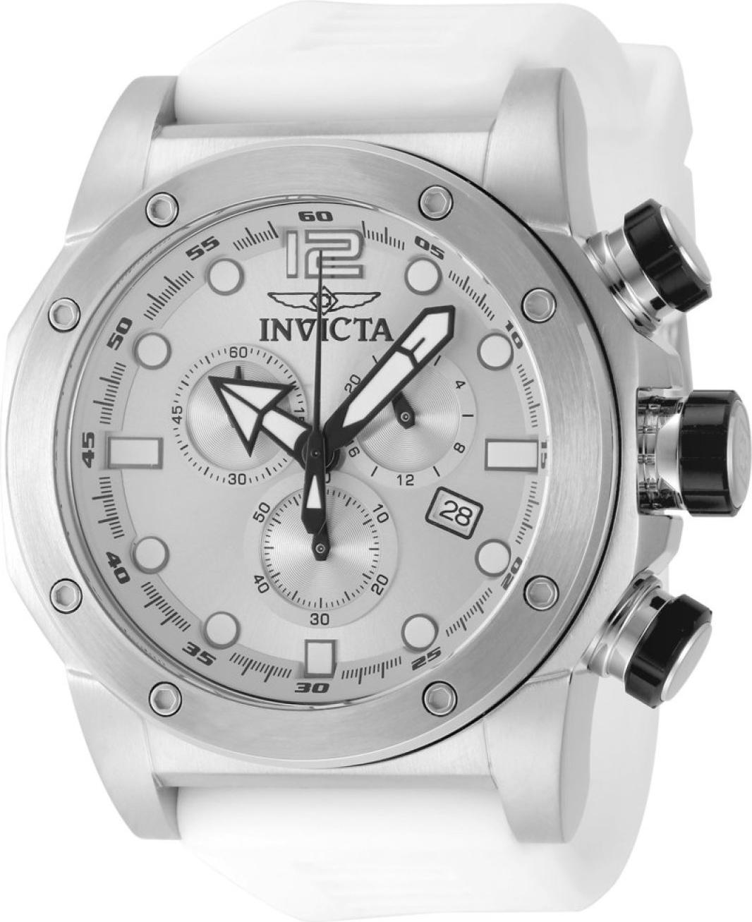 Invicta Sea Hunter 48975 - Pánske Náramkové Hondiky - Quarz - Nerezová oceľ s strieborným ciferníkom - 52mm