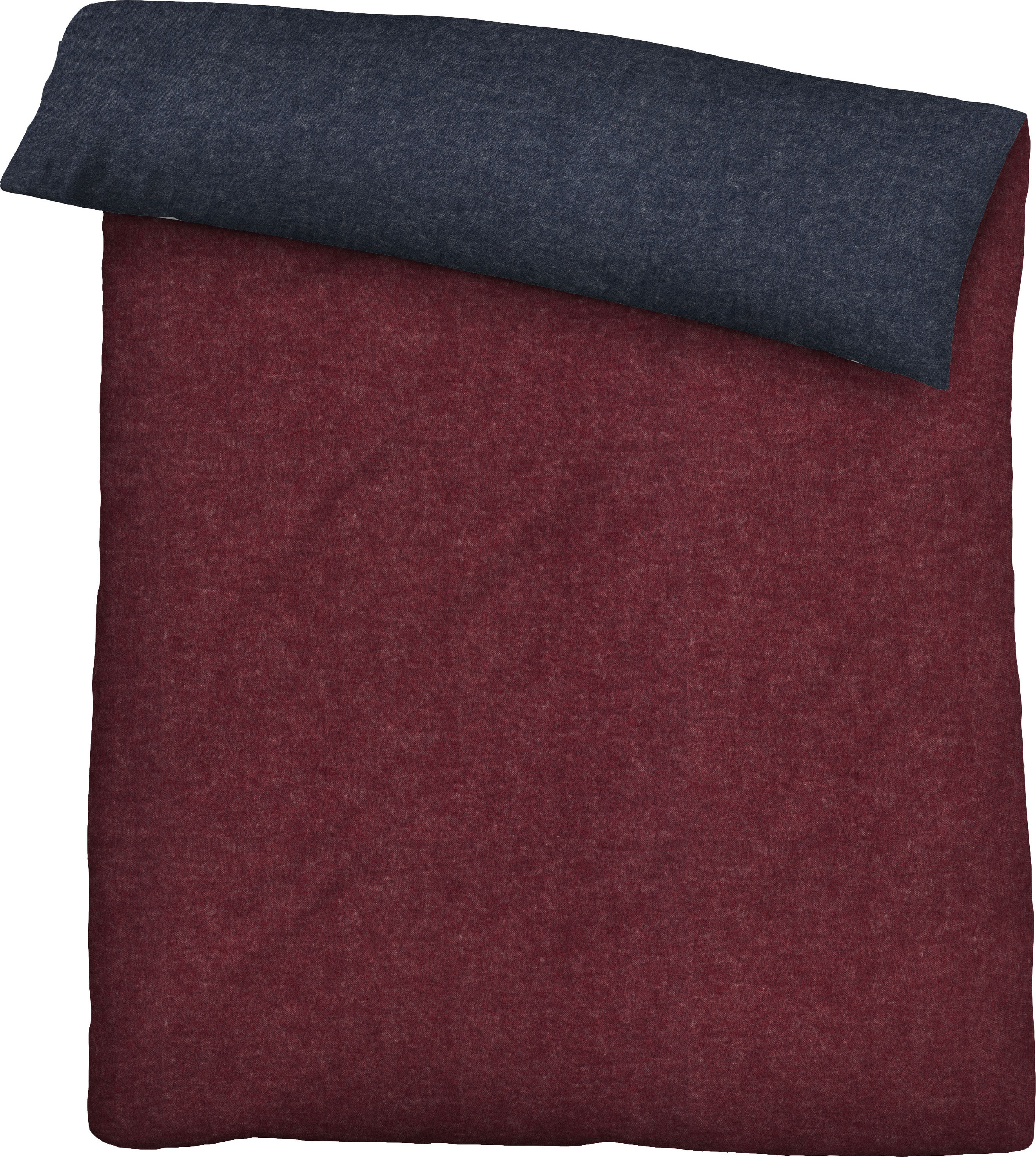 biberna 0840500 Melange-Flanell Bettwäsch UNI color: rost, size: 1x 200x200 cm + 2x 80x80 cm
