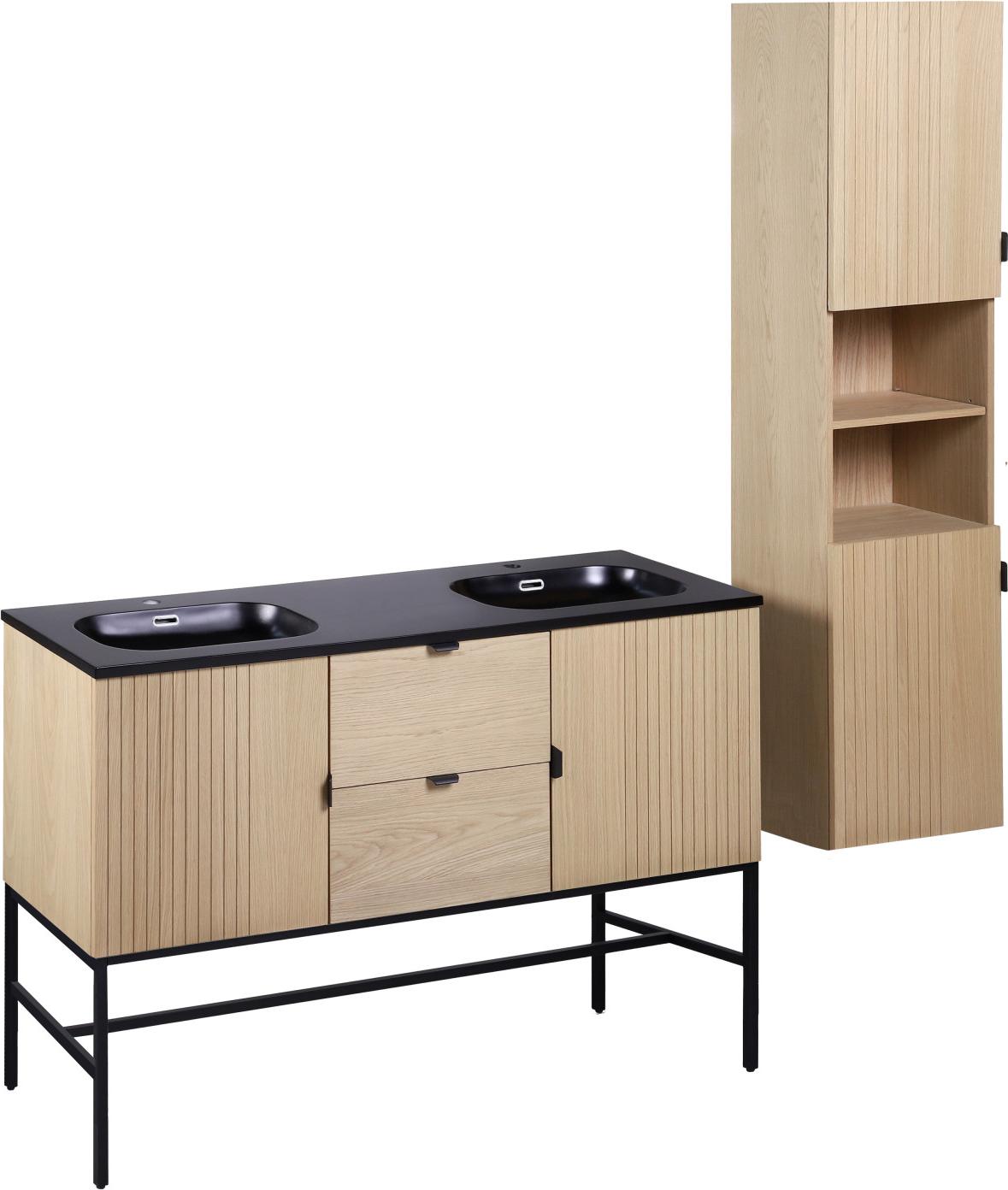 MOB-IN Doppelspüle + Füße + STUDIO-Säule