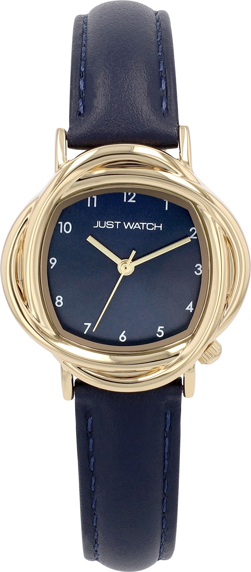 Just Watch Damenuhr "Antoni" mit Lederband, kurviges Gehäuse